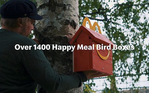 麦当劳在芬兰分发快乐乐园餐形式的鸟巢箱  （Nord DDB）